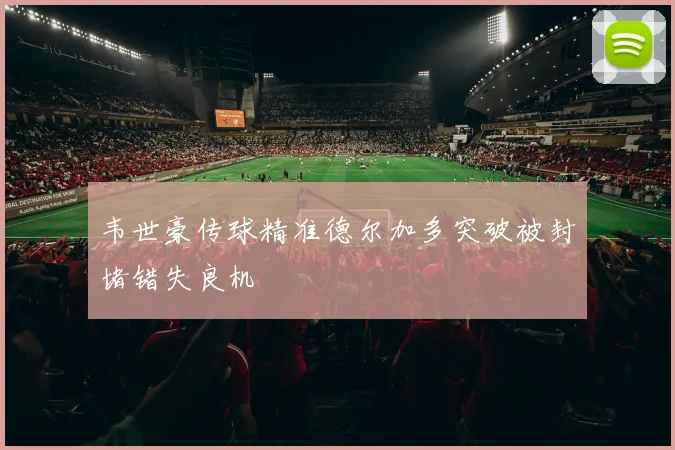 韦世豪传球精准德尔加多突破被封堵错失良机